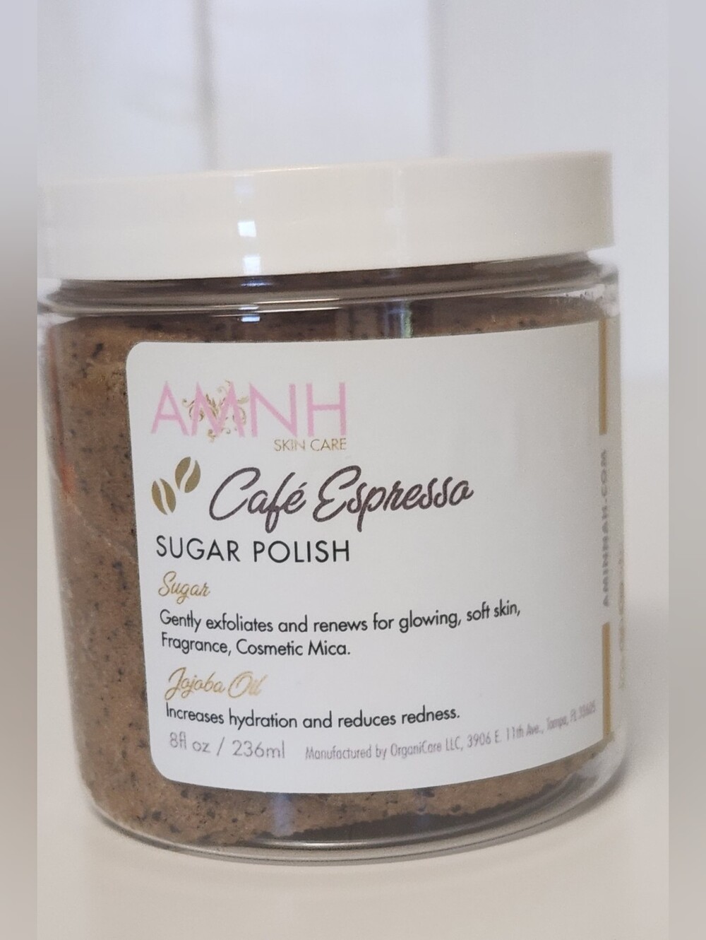 Aminnah Skin Care Café Espresso Sugar Polish - Brown